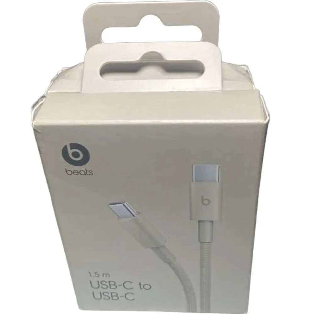 Beats USB-C to USB-C Cable 1.5m Fast Charging Woven Stone Lot of 2 Open Box
